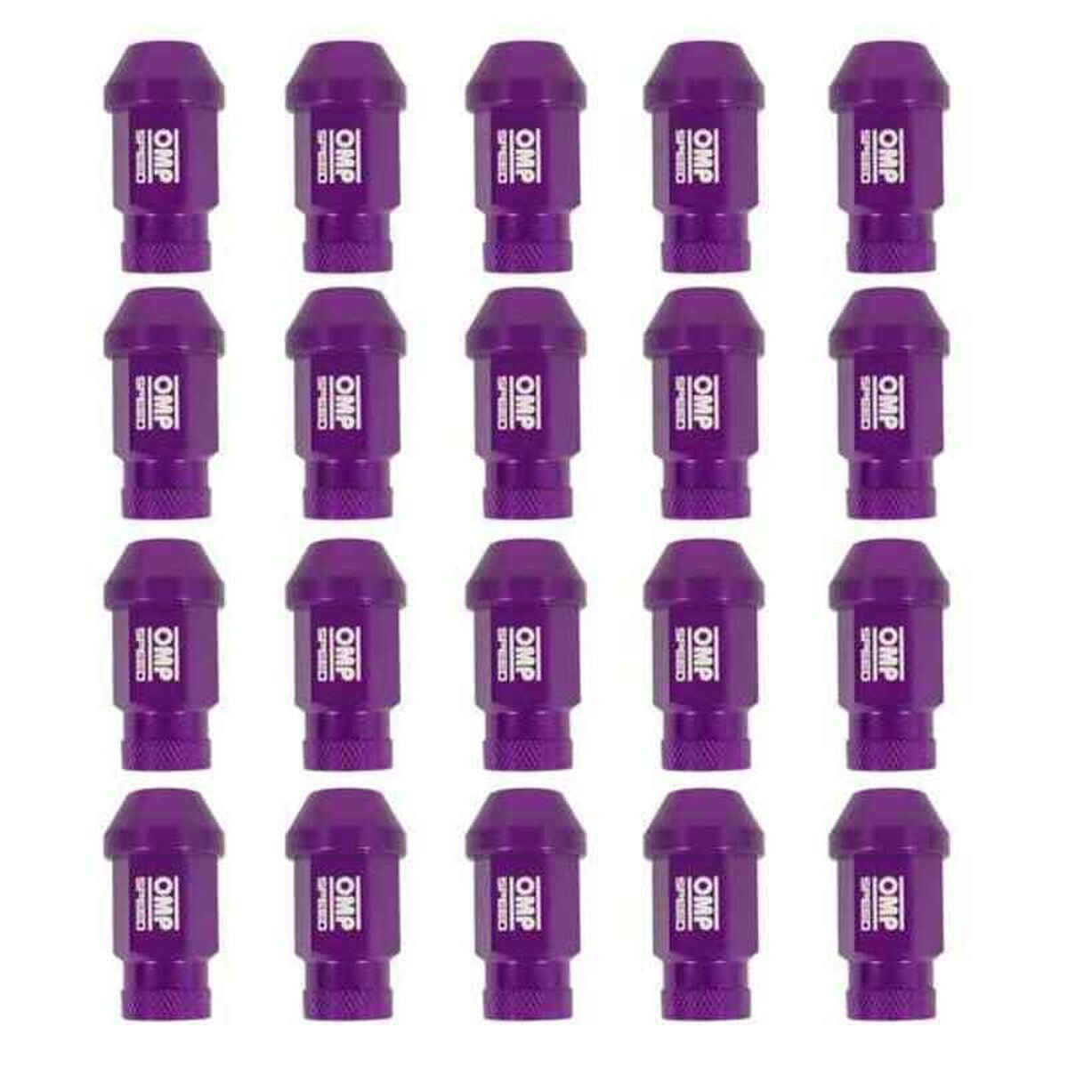 Set Mutterit OMP 7075 M12 x 1,25 40 mm 20 uds Violetti